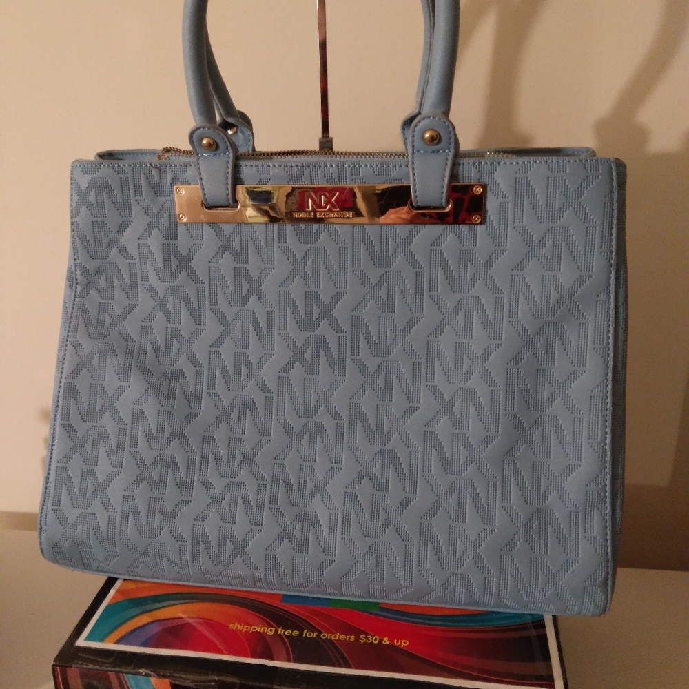 Baby blue purse